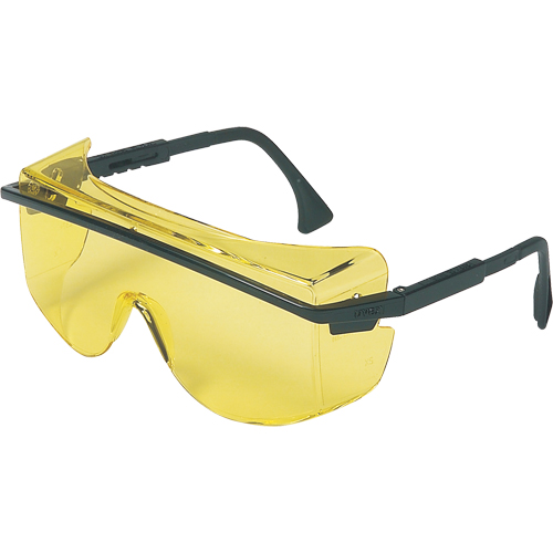 Lunettes de s&eacute;curit&eacute; Uvex Astrospec OTG 3001, Lentille Ambr&eacute;e, Anti-&eacute;gratignures, ANSI Z87+/R&eacute;pond ou surpasse la norme CSA Z94.3 Dufferin Supply