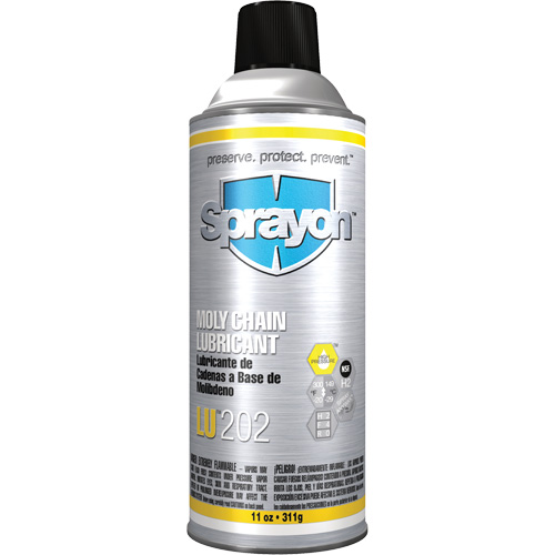 Lubrifiant au molybd&egrave;ne pour chaîne LU202, Canette a&eacute;rosol Dufferin Supply