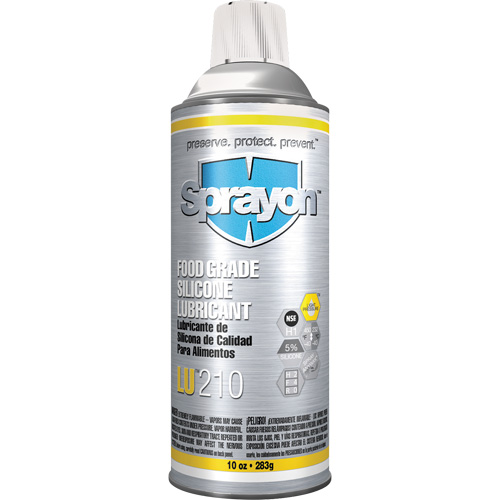 Lubrifiant &agrave; la silicone de cat&eacute;gorie alimentaire LU210, Canette a&eacute;rosol Dufferin Supply