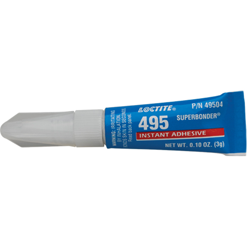 Adh&eacute;sif instantan&eacute; Super Bonder 495, Transparent, Tube, 3 g Dufferin Supply