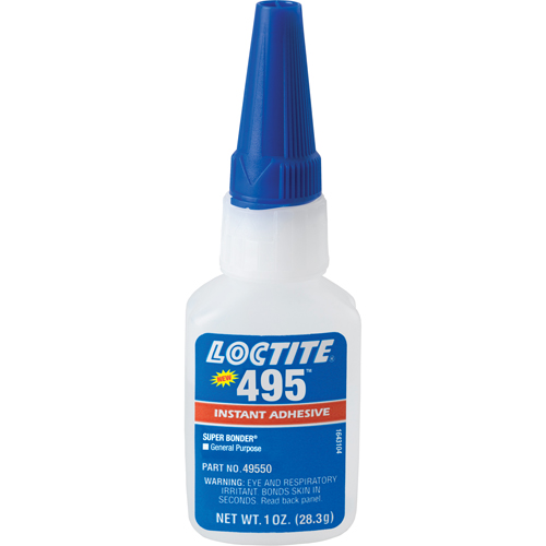 Adh&eacute;sif instantan&eacute; Super Bonder 495, Transparent, Bouteille, 28,3 g Dufferin Supply