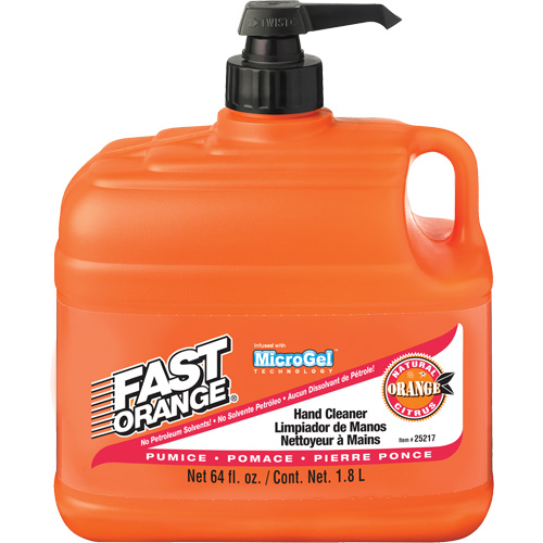 Hand Cleaner, Pumice, 1.89 L, Pump Bottle, Orange Dufferin Supply