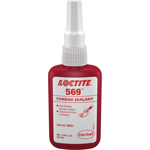 Scellant &agrave; filet hydraulique 569, Bouteille, 50 ml, -54° C - 149° C/-65° F - 300° F Dufferin Supply