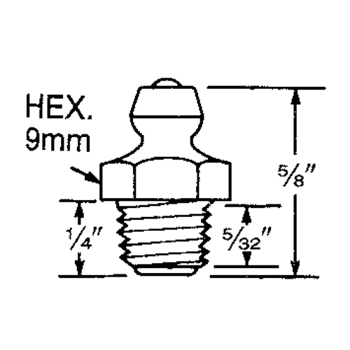 Fitting, 8 mm Thread Dufferin Supply