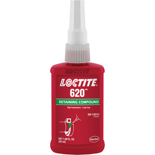 Retaining Compound 620 High Temperature, 50 ml, Bottle, Green Dufferin Supply