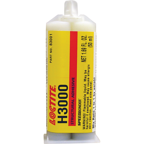 Adh&eacute;sif structural Speedbonder H3000, Deux composants, Cartouche double, 76 g, Cr&egrave;me Dufferin Supply