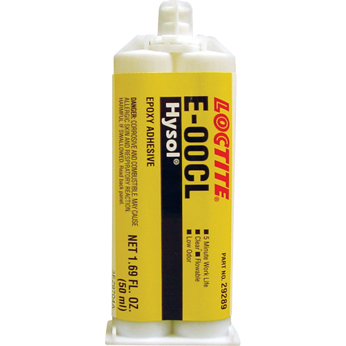 Hysol E-00CL Epoxy, Two-Part, Dual Cartridge, 97 g., Clear Dufferin Supply
