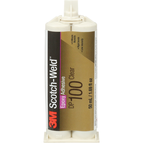 Adh&eacute;sif Scotch-Weld, 1,7 liq. oz., Cartouche double, Deux composants, Transparent Dufferin Supply