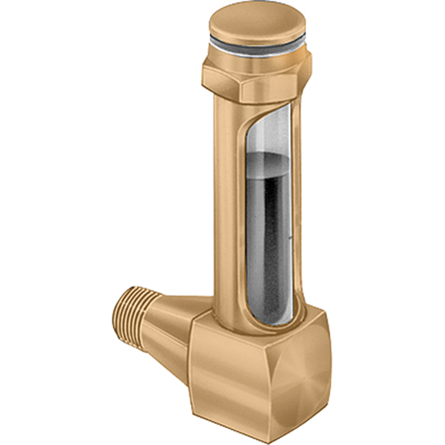 Brass Liquid Level Gauges - Short Elbow, Threaded, 1-15/16" L, 225°F (107.22° C) Dufferin Supply