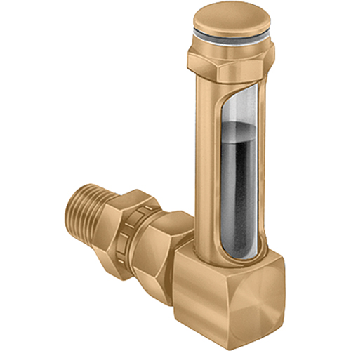 Indicateurs de niveau &agrave; liquide en laiton - Raccords universels, Filet&eacute;, 8-11/16" lo, 225°F (107,22° C) Dufferin Supply
