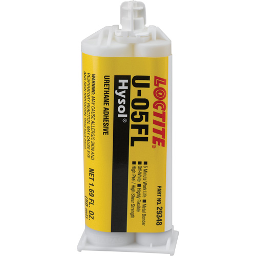 Adh&eacute;sif ur&eacute;thane Hysol U-05FL, Deux composants, Cartouche double, 90 g, Blanc cass&eacute; Dufferin Supply