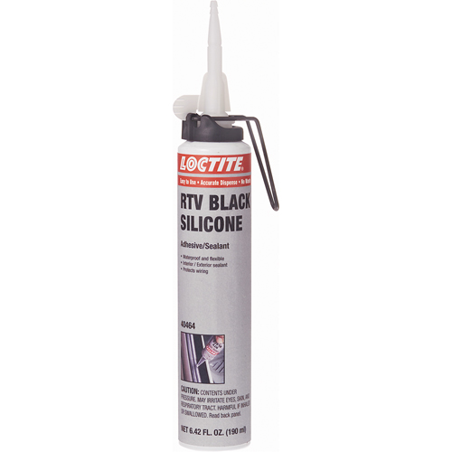 Superflex RTV Silicone Adhesive Sealant, Cartridge, Black Dufferin Supply