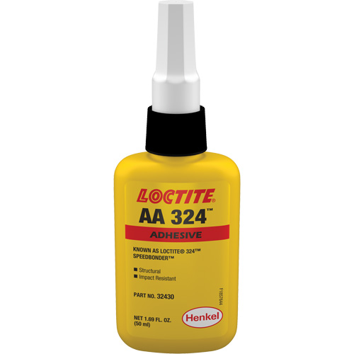Adh&eacute;sif acrylique structurel 324 Speedbonder, Deux composants, 50 ml, Bouteille, Jaune Dufferin Supply