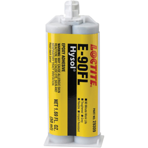 Hysol E-90FL Adhesive, 102 g, Dual Cartridge, Two-Part, Grey Dufferin Supply