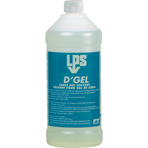 D'Gel&reg; Cable Gel Solvent, 32 oz., Bottle Dufferin Supply