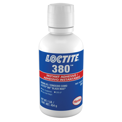Adh&eacute;sif instantan&eacute; durci 380, Noir, Bouteille, 453 g Dufferin Supply