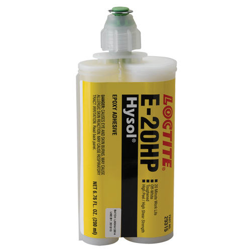 Adh&eacute;sifs structuraux &agrave; s&eacute;chage rapide E-20P, 200 ml, Cartouche double, Deux composants, Blanc Dufferin Supply