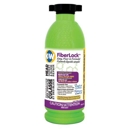 Fluide de r&eacute;paration pour joint de culasse et bloc-moteur Fiberlock, Bouteille, Beige Dufferin Supply