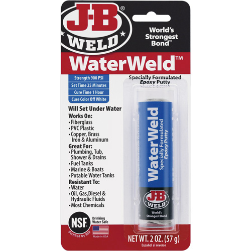 Colle &eacute;poxyde WaterWeld, 2 oz, B&acirc;ton, Blanc cass&eacute; Dufferin Supply