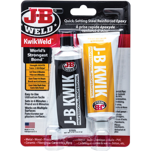 Colle &eacute;poxyde KwikWeld, Deux composants, Tube, 10 oz, Gris Dufferin Supply
