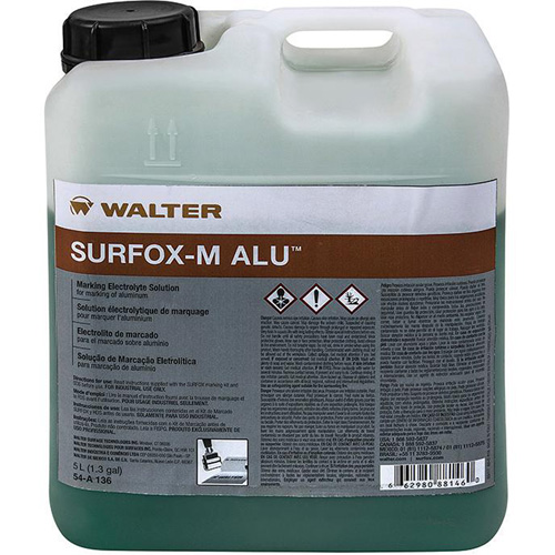 Solution &eacute;lectrolytique de marquage sur l'aluminium Surfox-M Dufferin Supply