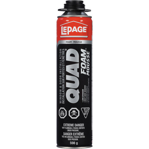 Quad&reg; Foam Window & Door Installation Foam, Aerosol Can, Tan Dufferin Supply
