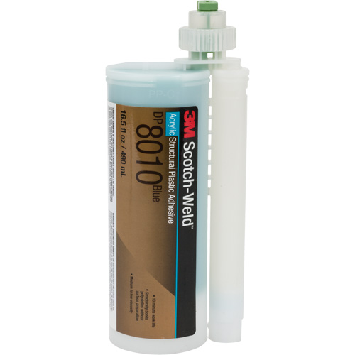 Adh&eacute;sif structural pour composants en plastique Scotch-Weld, Deux composants, Cartouche, 490 ml, Bleu Dufferin Supply