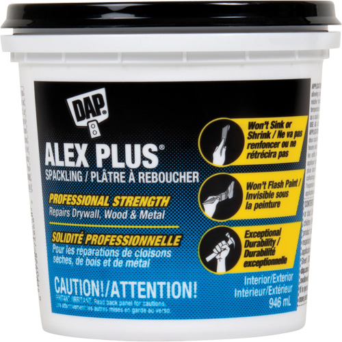 Alex Plus&reg; Spackling, 946 ml, Plastic Container Dufferin Supply