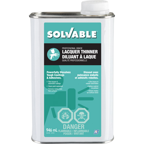 Diluant &agrave; lacque de calibre professionnel, Bidon rectangulaire, 946 ml Dufferin Supply