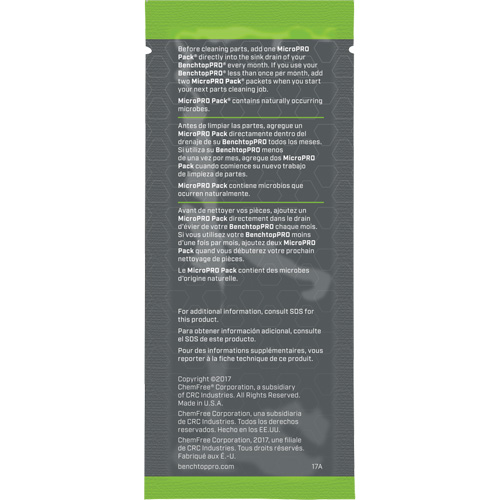 Agent nettoyant antimicrobien MicroPro Pack, 0,5 oz, Pochette Dufferin Supply