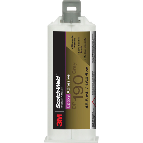 Adh&eacute;sif &eacute;poxyde DP190 Scotch-Weld, 1,64 liq. oz., Cartouche, Deux composants, Gris Dufferin Supply