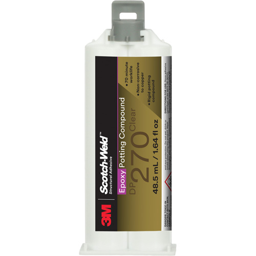 Mat&eacute;riau d'enrobement &eacute;poxyde Scotch-Weld, 1,7 liq. oz./48,5 ml, Cartouche double, Deux composants, Transparent Dufferin Supply