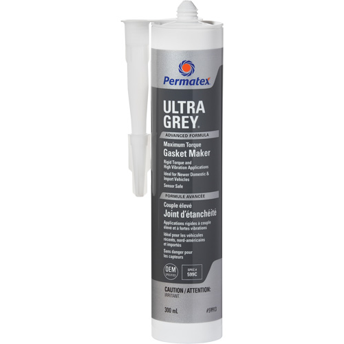 Ultra Grey&reg; Rigid High-Torque RTV Silicone Gasket Maker, Cartridge, Grey Dufferin Supply