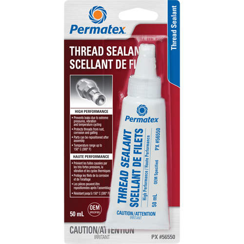 High Performance Thread Sealant, Tube, 50 ml, -54° C - 149° C/-65° F - 300° F Dufferin Supply