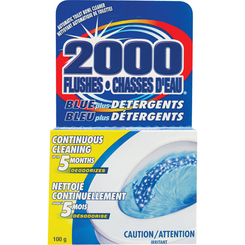 D&eacute;tergent pour cuvette de toilette 2000 Flushes Blue Plus, 100 g, Tampon Dufferin Supply