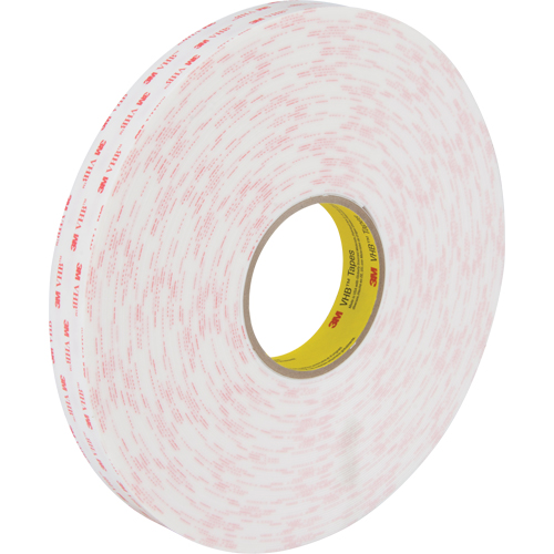 VHB Tape 4950, 33 m (108') L x 25.4 mm (1") W, 45 mils, Acrylic Dufferin Supply
