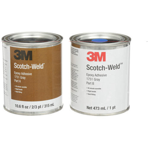 Adh&eacute;sif Scotch-Weld, 16 oz liq., Tube, Deux composants, Gris Dufferin Supply
