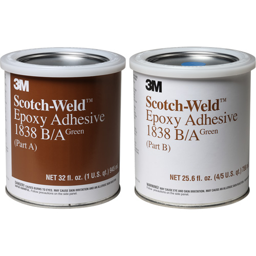 Adh&eacute;sif Scotch-Weld, 32 oz liq., Seau, Deux composants, Vert Dufferin Supply