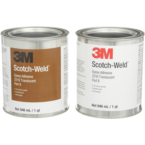 Scotch-Weld Adhesive, 32 fl. oz., Kit, Two-Part, Translucent Dufferin Supply