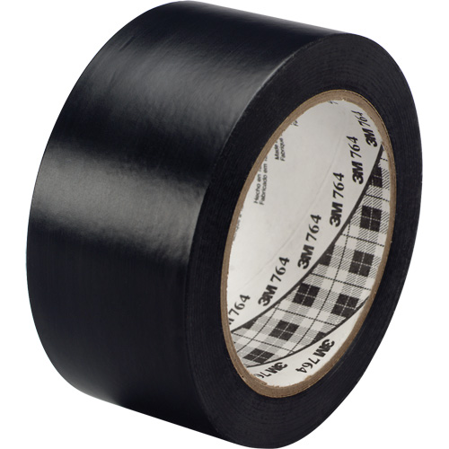 Ruban en vinyle pour travaux g&eacute;n&eacute;raux 764, 25,4 mm (1") la x 32,9 m (108') lo, 5 mils, Noir Dufferin Supply