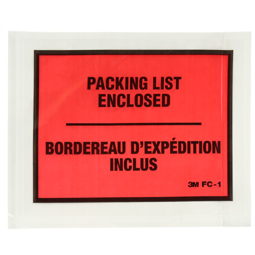 Packing List Envelope, 5-1/2" L x 4-1/2" W, Endloading Style Dufferin Supply
