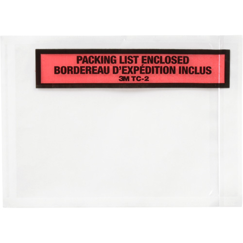 Pochette pour bordereau d'exp&eacute;dition, 5-1/2" lo x 4-1/2" la, Style Insertion par extr&eacute;mit&eacute; Dufferin Supply
