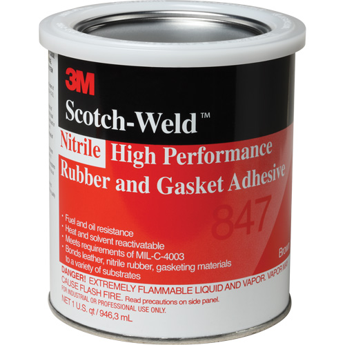 Adh&eacute;sif haute performance pour caoutchouc et joints Scotch-Weld, Gallon, Brun Dufferin Supply