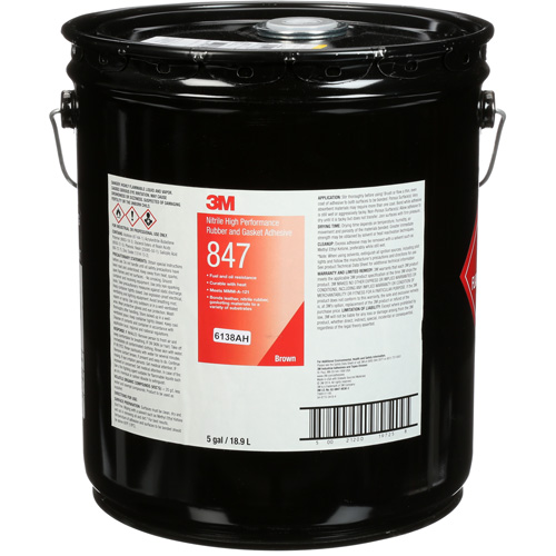 Adh&eacute;sif haute performance pour caoutchouc et joints Scotch-Weld, Seau, Brun Dufferin Supply