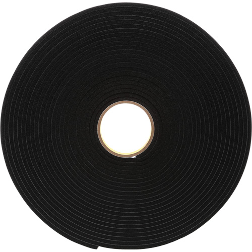 4504 Vinyl Foam Tape, 25.4 mm (1") W x 16.5 m (54') L, 250 mils, Black Dufferin Supply