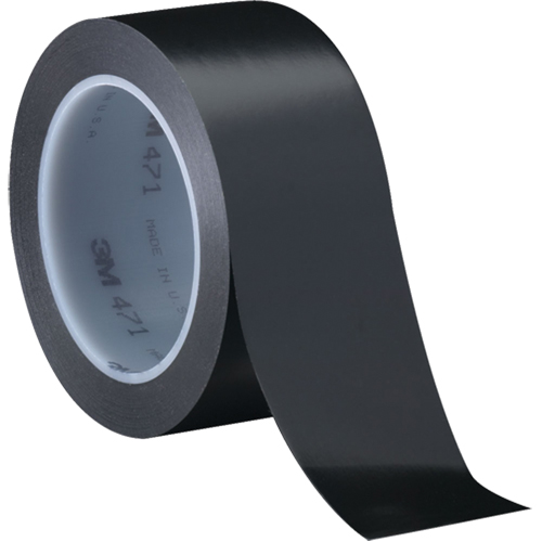 Ruban en vinyle 471, 12 mm (1/2") la x 32,9 m (108') lo, 5,3 mils, Noir Dufferin Supply