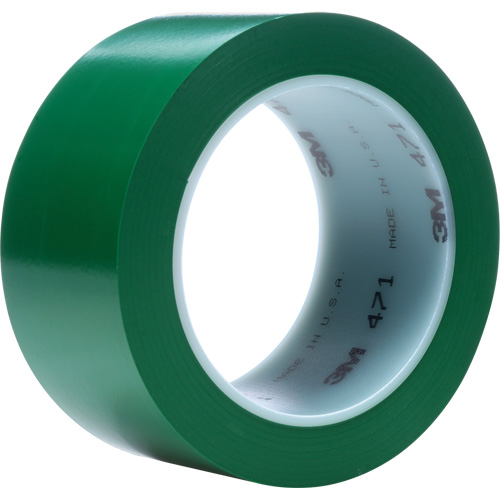 471 Vinyl Tape, 12 mm (1/2") W x 32.9 m (108') L, 5.3 mils, Green Dufferin Supply