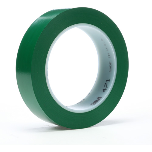 Ruban en vinyle 471, 19 mm (3/4") la x 32,9 m (108') lo, 5,2 mils, Vert Dufferin Supply