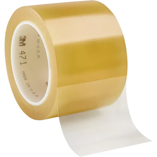 Ruban en vinyle 471, 76,2 mm (3") la x 32,9 m (108') lo, 5,2 mils, Transparent Dufferin Supply