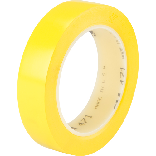 471 Vinyl Tape, 25.4 mm (1") W x 32.9 m (108') L, 5.3 mils, Yellow Dufferin Supply